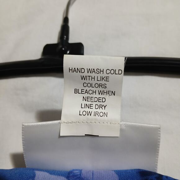 Chadwick's 4 MAXI Sleeveless FLORAL Side-Slit Blue Long Tie-Waist A-Line Dress - Picture 13 of 13